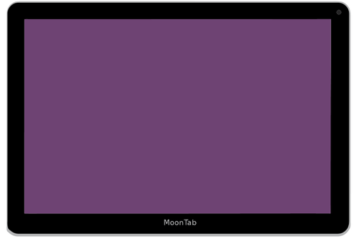 Ilustración vectorial PC de la tableta de Moontab