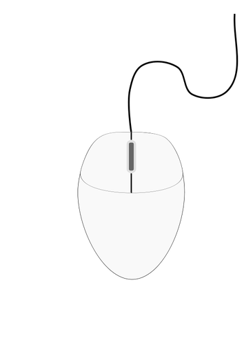 Vector afbeelding van witte computermuis 1