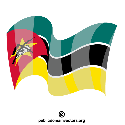 Bandiera nazionale dello stato del Mozambico