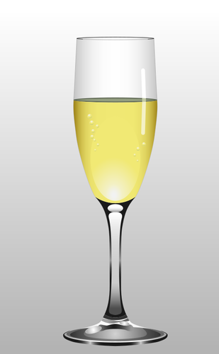 Ilustración vectorial de copa de champagne