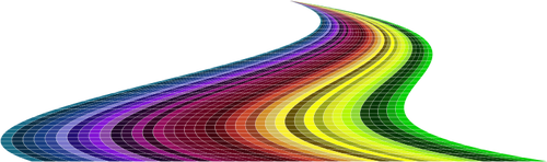 ריבוי לבנים צבעוניים כביש בתמונה וקטורית