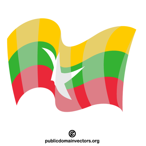 Myanmar state national flag