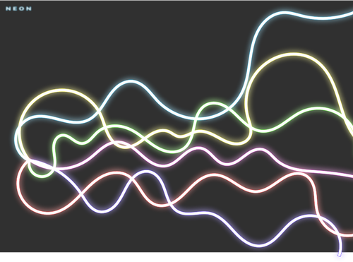 Vektorgrafikk utklipp av abstrakte neon linjer
