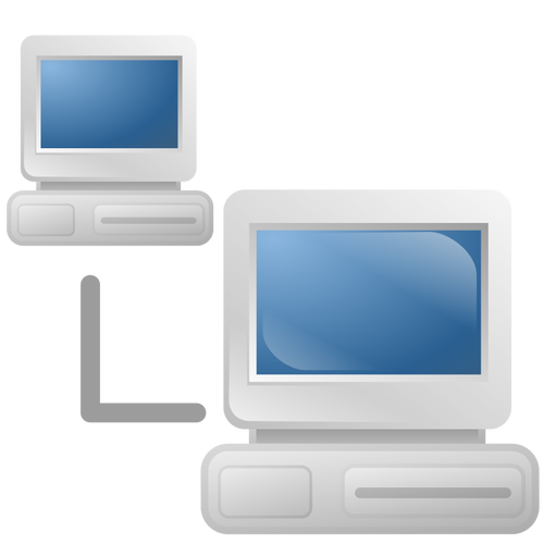 Grafika wektorowa ikona sieci komputerowych
