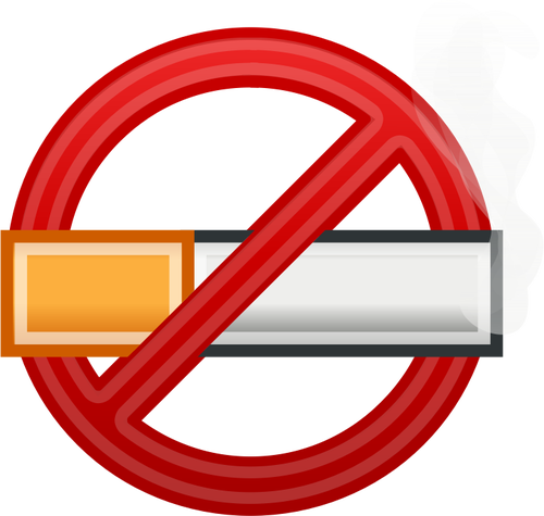 Žádné kouření 3D symbolem vektorový obrázek
