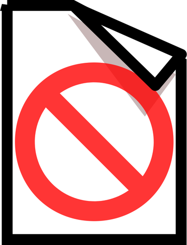 矢量图形的计算机操作系统的禁止的文档图标