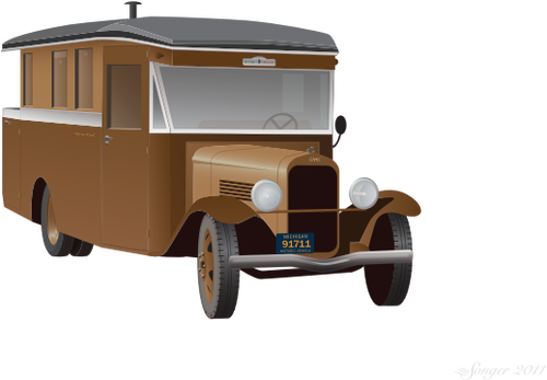 Old truck camper vector graphics