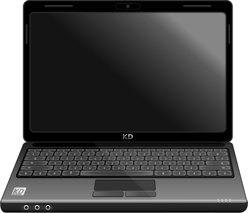 Obraz czarno-biały PC ikona wektor