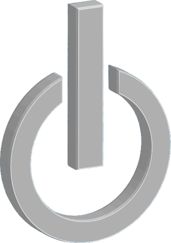 Símbolo do botão de energia