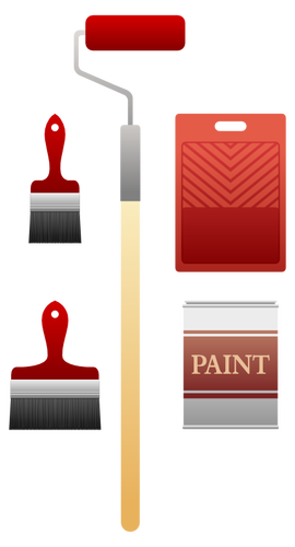 Paint set vector clip art