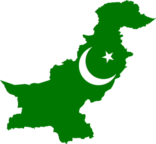 Peta hijau Pakistan
