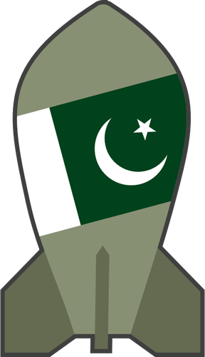 האיור וקטור של פצצה גרעינית הפקיסטני היפותטי