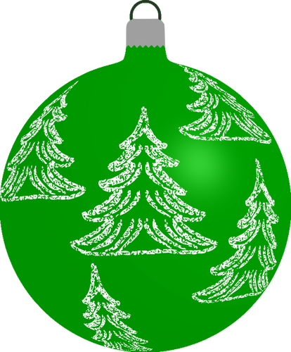 Zelená vánoční koule