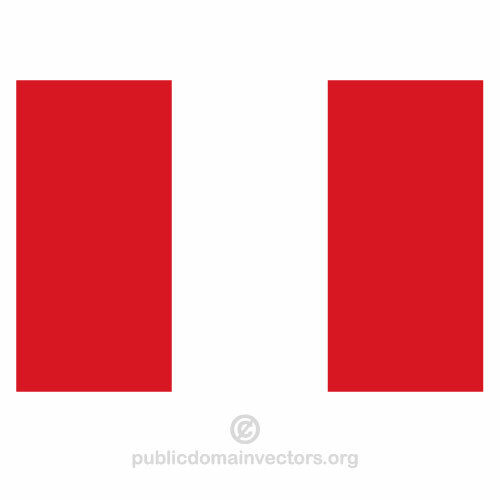 Vector drapeau du Pérou