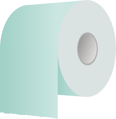 Hartie igienica rola în ilustraţia vectorială verde