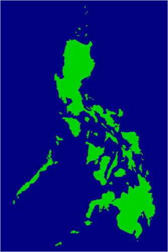 फिलीपींस के ग्रीन मानचित्र के वेक्टर चित्रण