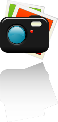 Vector clip art of camera photographs icon