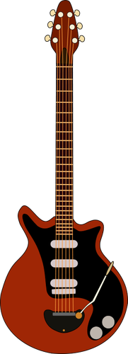 Elektrisk gitar vektorgrafikk utklipp