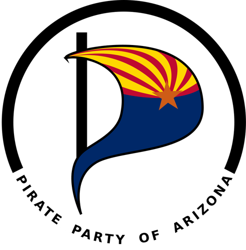 Vector de la imagen del logotipo del partido pirata de Arizona