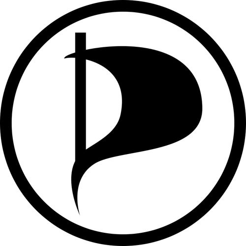 Пиратские партии логотип векторной графики