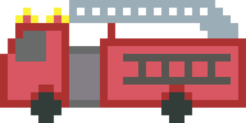 Pixel-Feuerwehrauto
