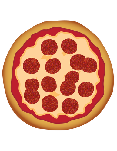 Pepperoni pizza vectorillustratie