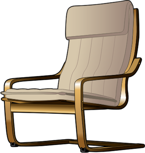 Vue de face du dessin vectoriel de chaise bureau