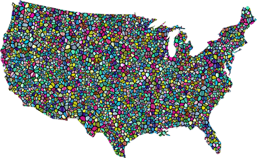 Polyprismaattinen Yhdysvaltain kartta