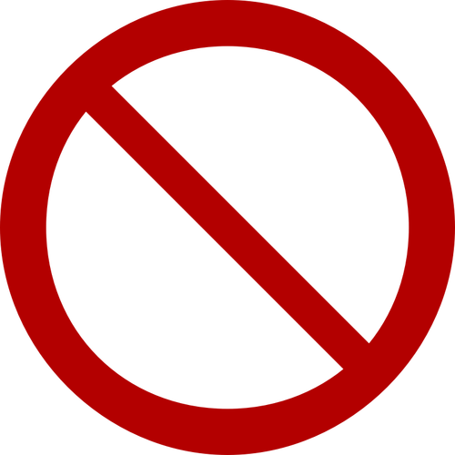 Forbud symbol vektorgrafikk utklipp
