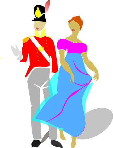 Erkek ve kadın dans vektör görüntü