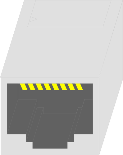 RJ-45 LAN 女性连接器向量剪贴画