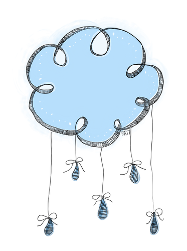 Doodle de nuvem de chuva