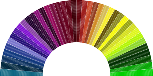 Vectorillustratie van regenboog spectrum mozaïek