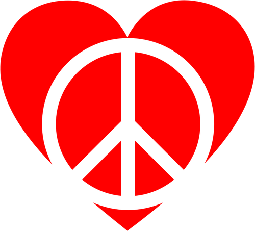Peace sign and heart