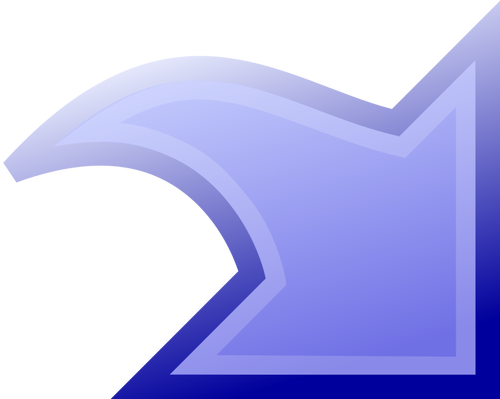 Vector de dibujo de la flecha hacia abajo en color azul