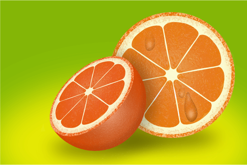 Geschnittene orange