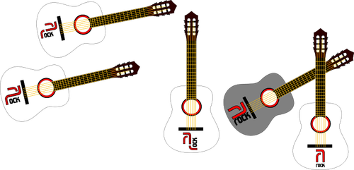 Vector image of acoustic guitar