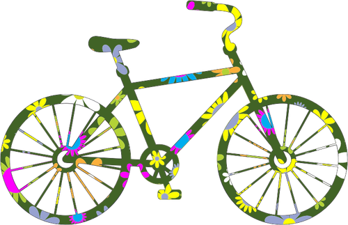 Bicicleta retro de flores