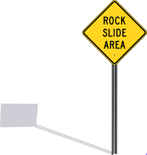 Rockslide sign