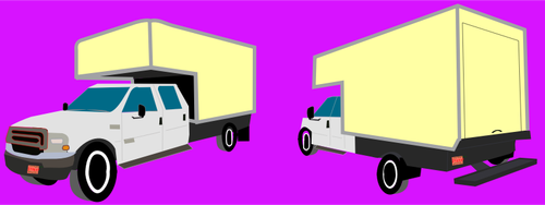 Cutie de camionul de desen vector
