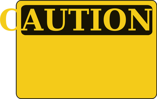 Caution sign blank yellow vector image
