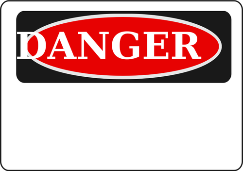 Signal danger blank image vectorielle rouge