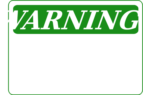 警告記号空白緑ベクトル画像