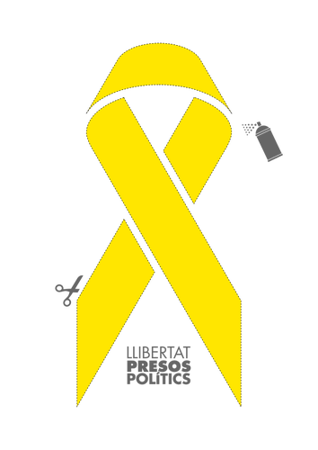 Yellow ribbon stencil