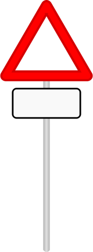 Clip-art vetor de sinal rua triangular em branco de aviso