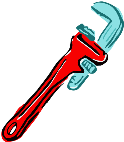 Pipe wrench vector symbool