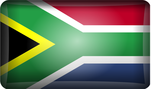 反射の南アフリカ共和国の旗のベクター クリップ アート