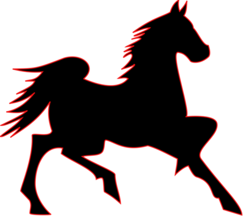 Imagen vectorial caballo corriendo