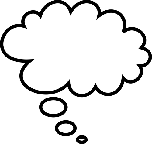 思考コミック雲ベクトル イメージ