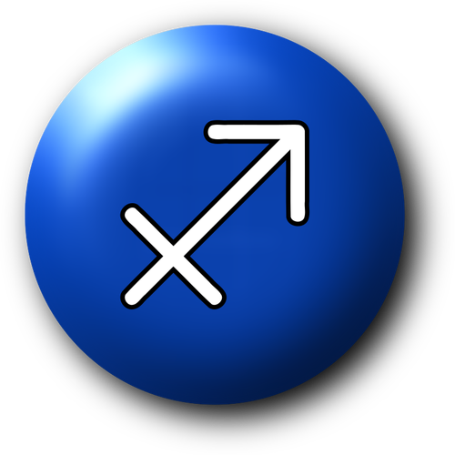 Biru simbol Sagitarius